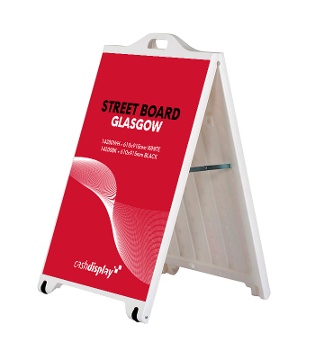 Chevalet Stop Trottoir Plastique Blanc 100x55 Cm – Double Face France – Idéal Intérieur Extérieur