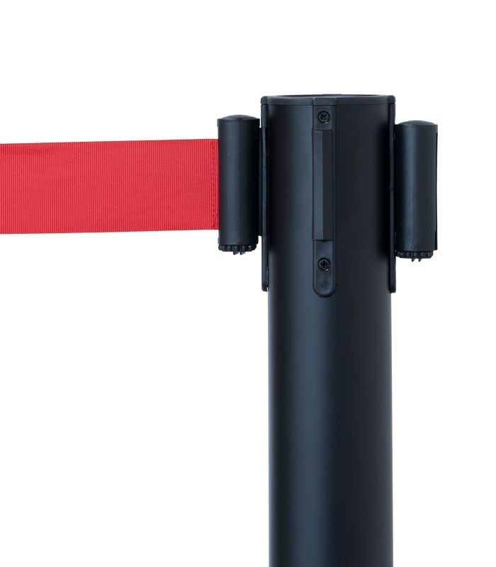 PINNERS Lot De 2 Poteaux Séparateurs Avec Ruban Extensible 3m - Barrière Rétractable Contrôle Foule