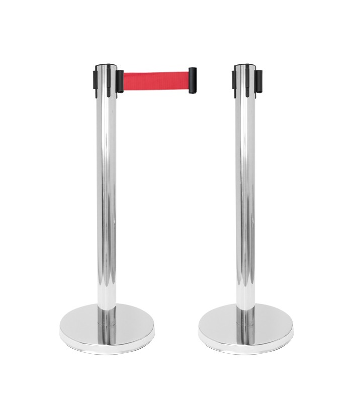 Systemes de Barrieres et Poteaux de Guidage – Rubans Retractables et Cordons