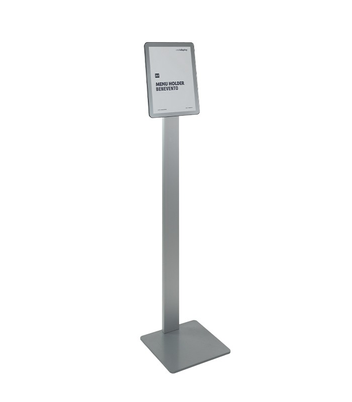 Benevento Silver Floor Menu Holder - A4