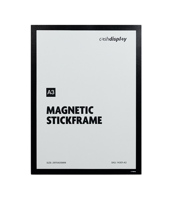 Sticky Frame Adhesive Frame with Magnet Stickframe Black - A3 Pack 5 Units