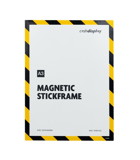 Sticky Frame Adhesive Frame with Magnet Stickframe A3 Black/Yellow