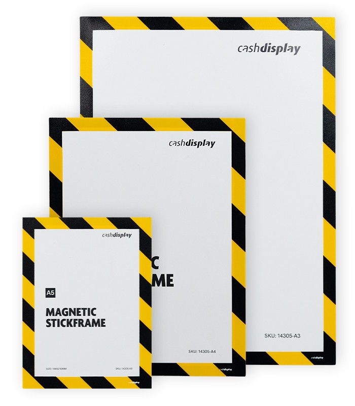 Sticky Frame Adhesive Frame with Magnet Stickframe A3 Black/Yellow