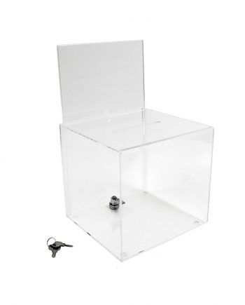 Lockable Ballot Box with Graphic Holder