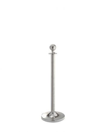 Silver Stanchion for Rope with Ball Top